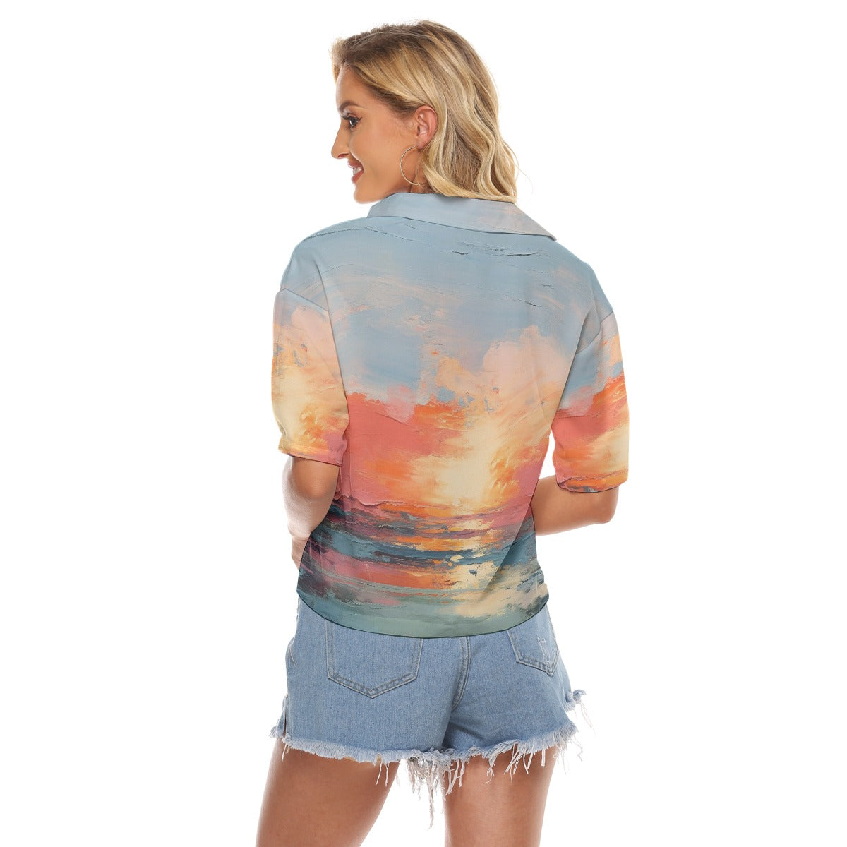 All-Over Print Women's V-neck Shirts