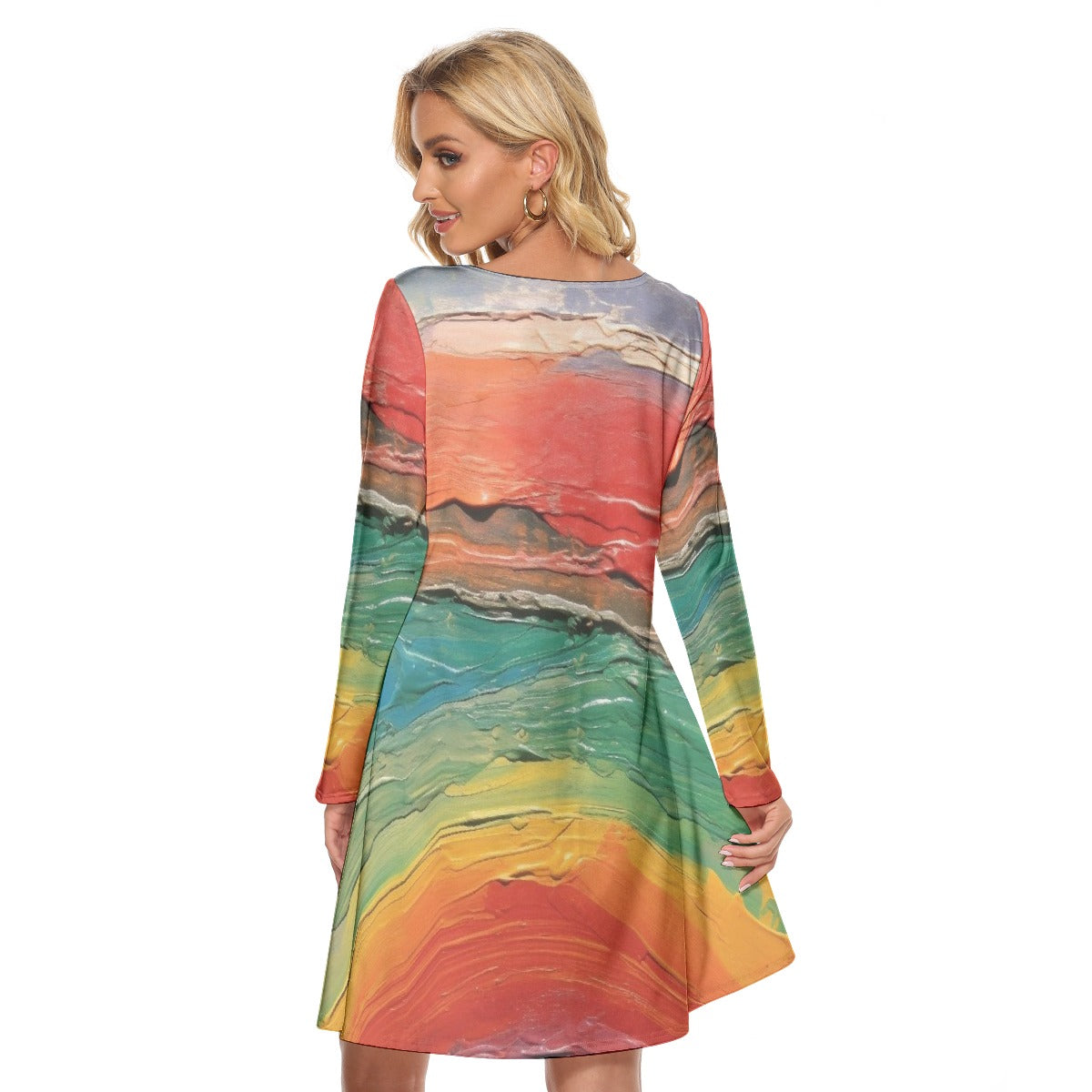 All-Over Print Women's Crew Neck Dress