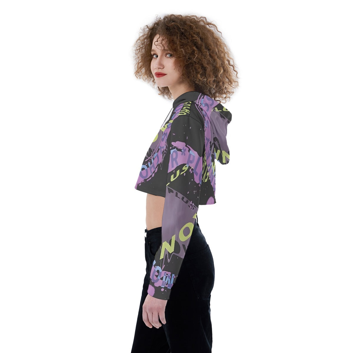 All-Over Print Women's Crop Top Hoodie