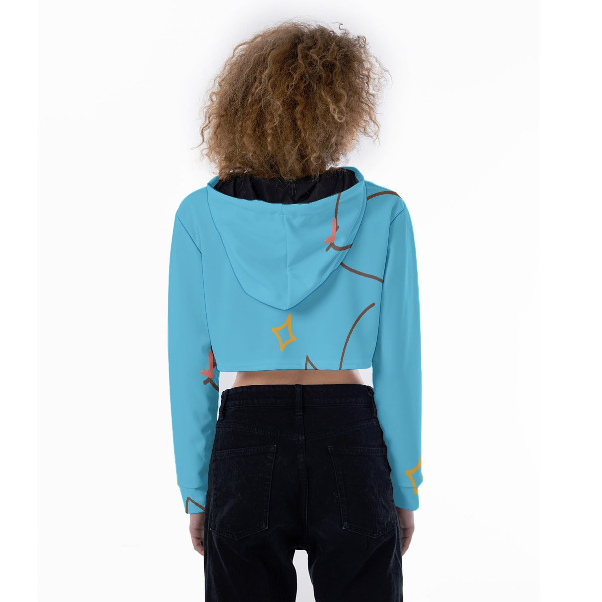 All-Over Print Women's Crop Top Hoodie