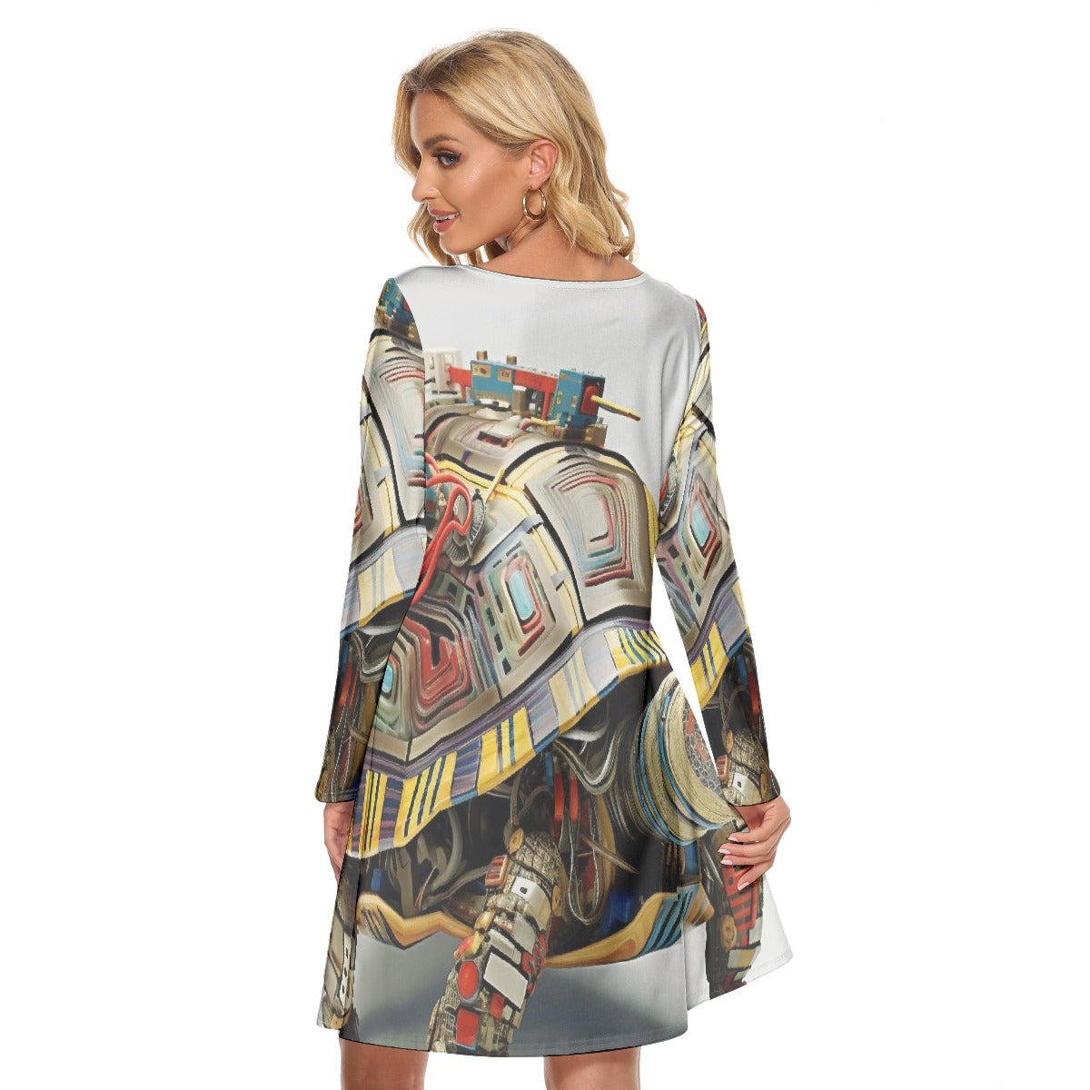 All-Over Print Women's Crew Neck Dress