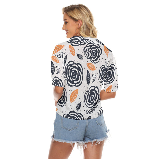 All-Over Print Women's V-neck Shirts