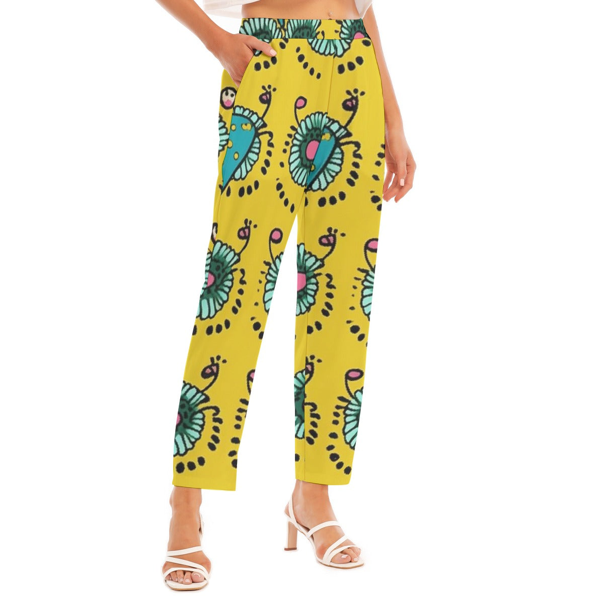 All-Over Print Women's Loose Straight-leg Pants