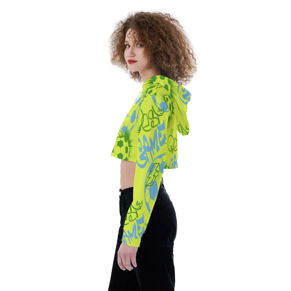 All-Over Print Women's Crop Top Hoodie