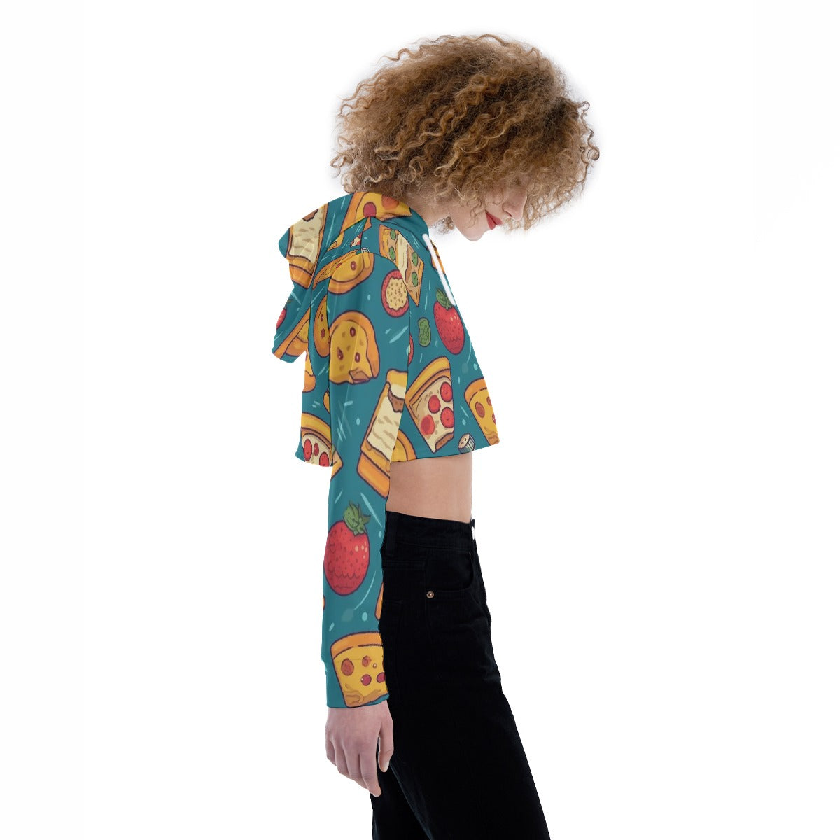 All-Over Print Women's Crop Top Hoodie