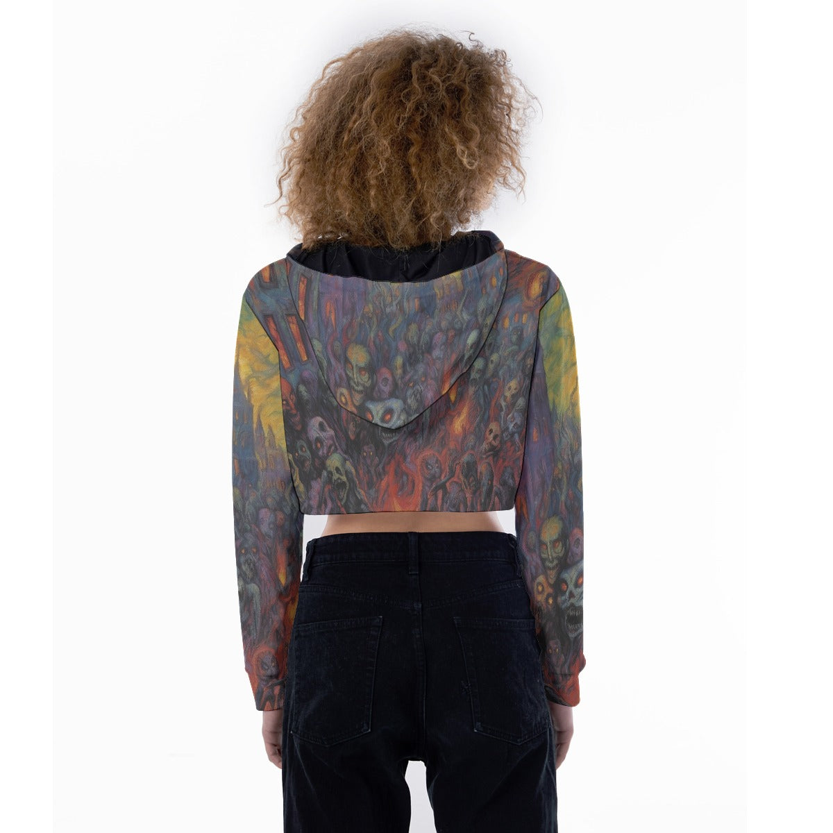 All-Over Print Women's Crop Top Hoodie