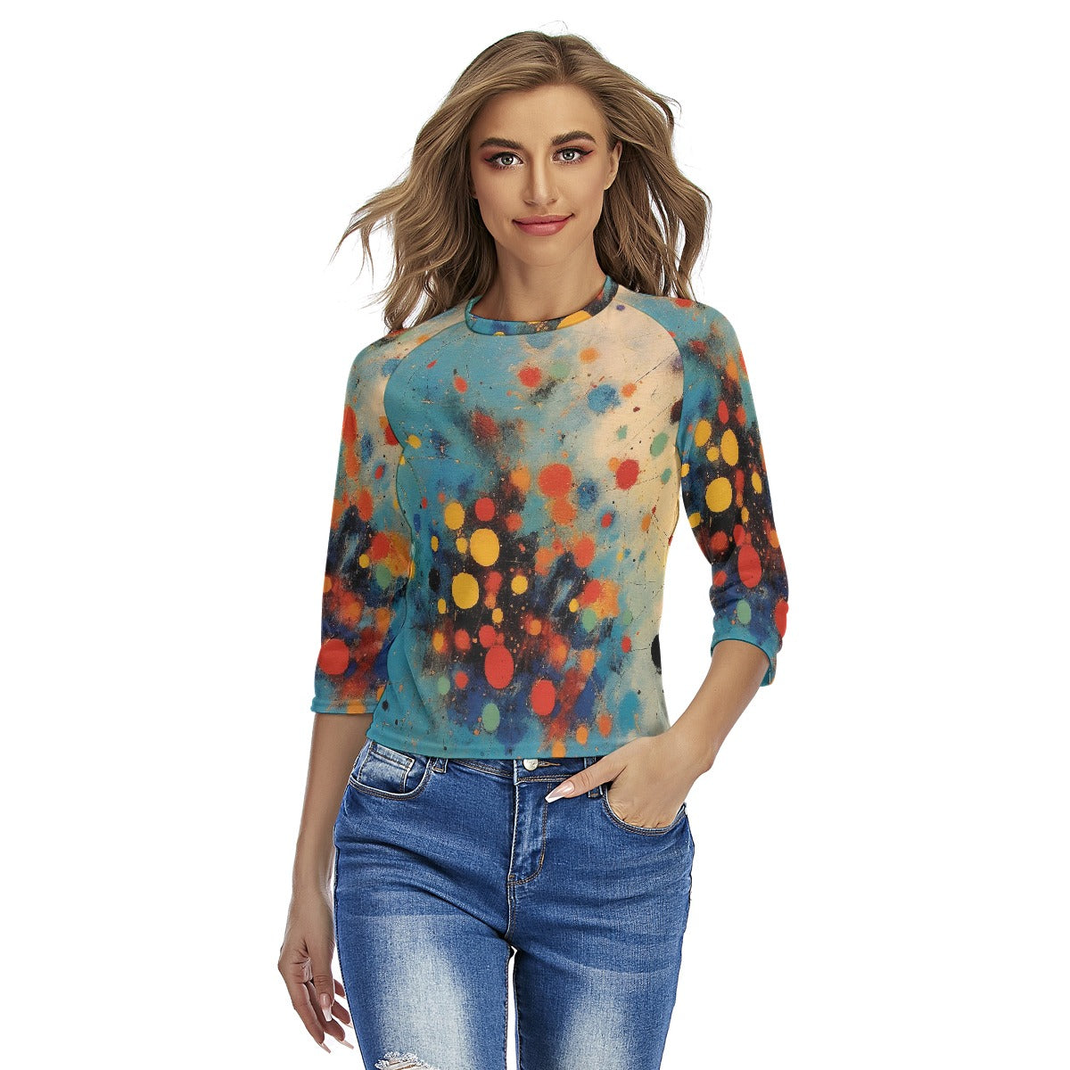 All-Over Print Women's Raglan Sleeves T-shirts
