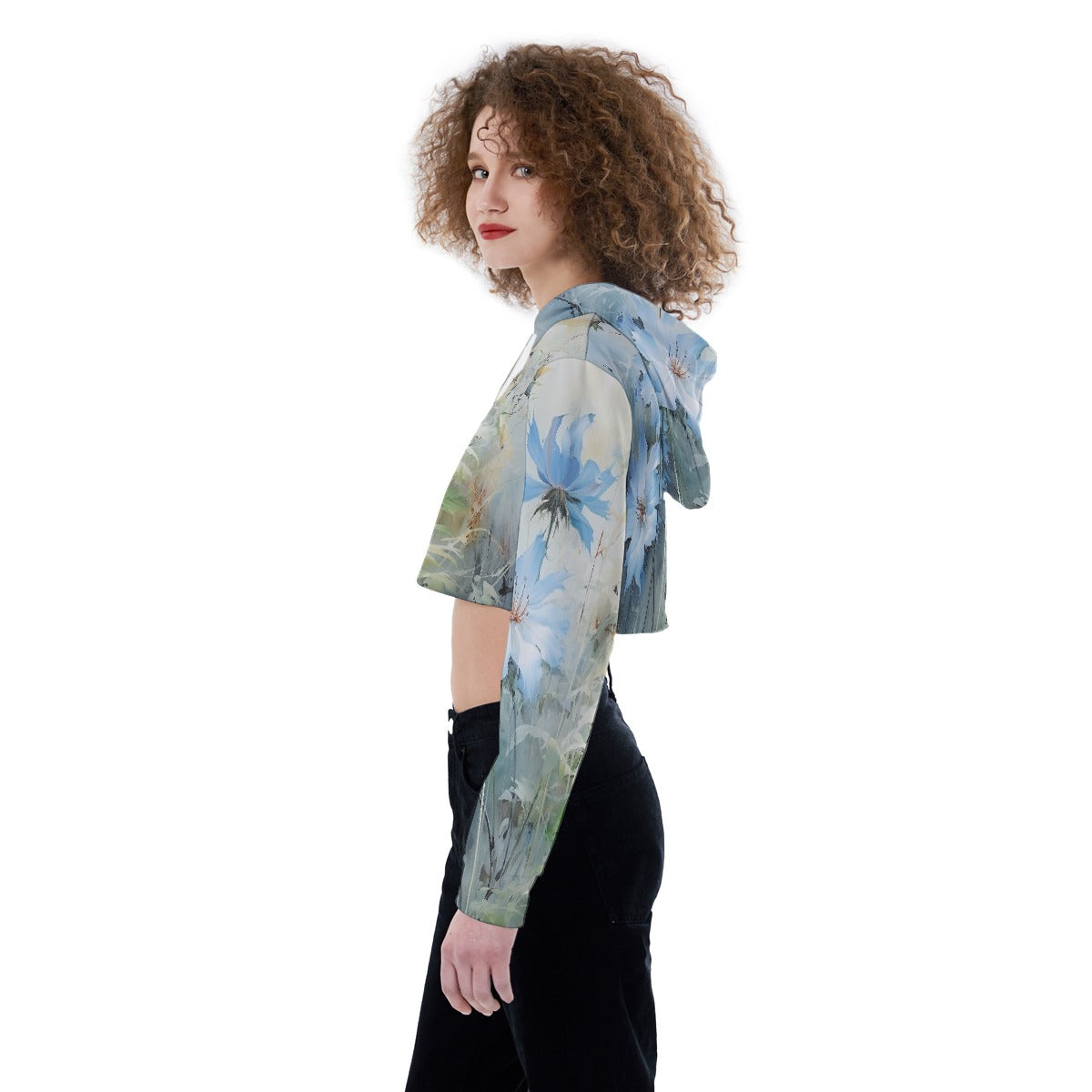 All-Over Print Women's Crop Top Hoodie