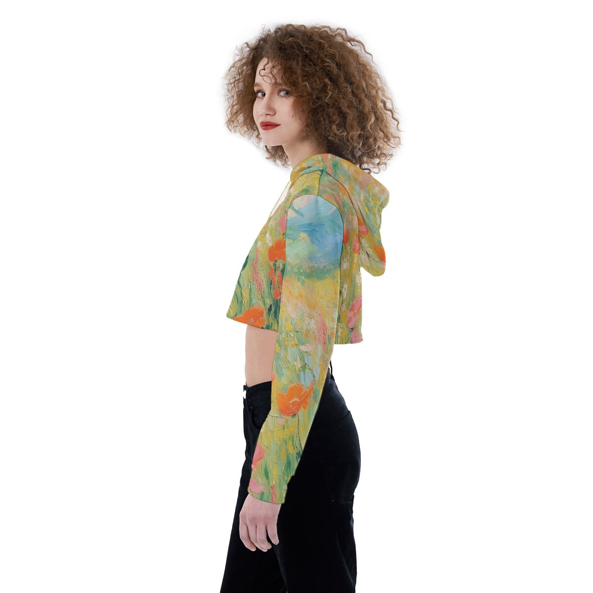 All-Over Print Women's Crop Top Hoodie