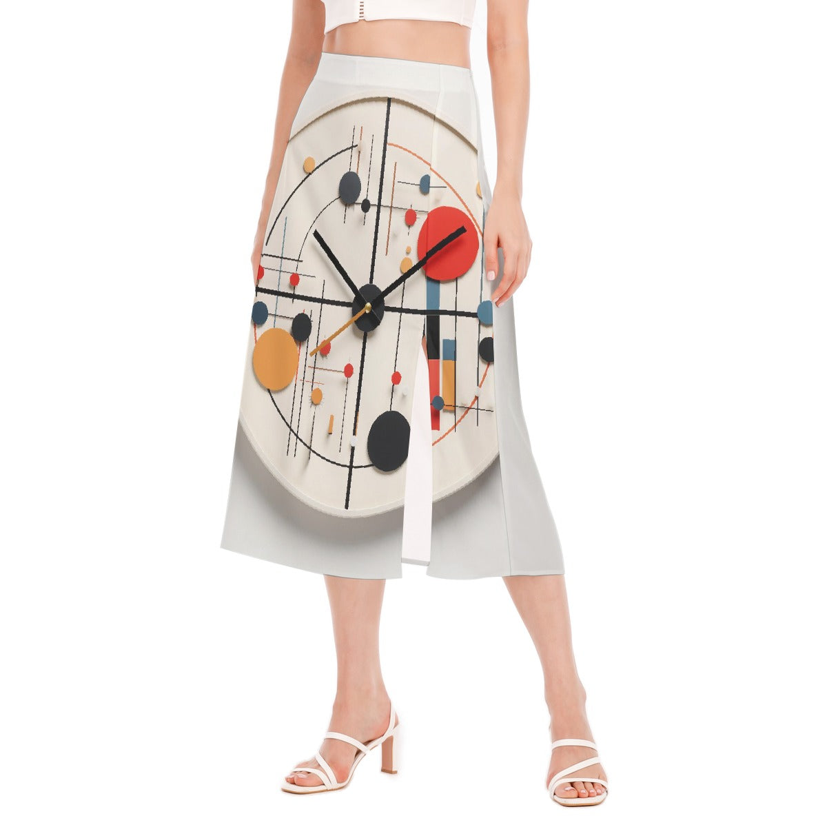 All-Over Print Women's High Slit Long Skirt
