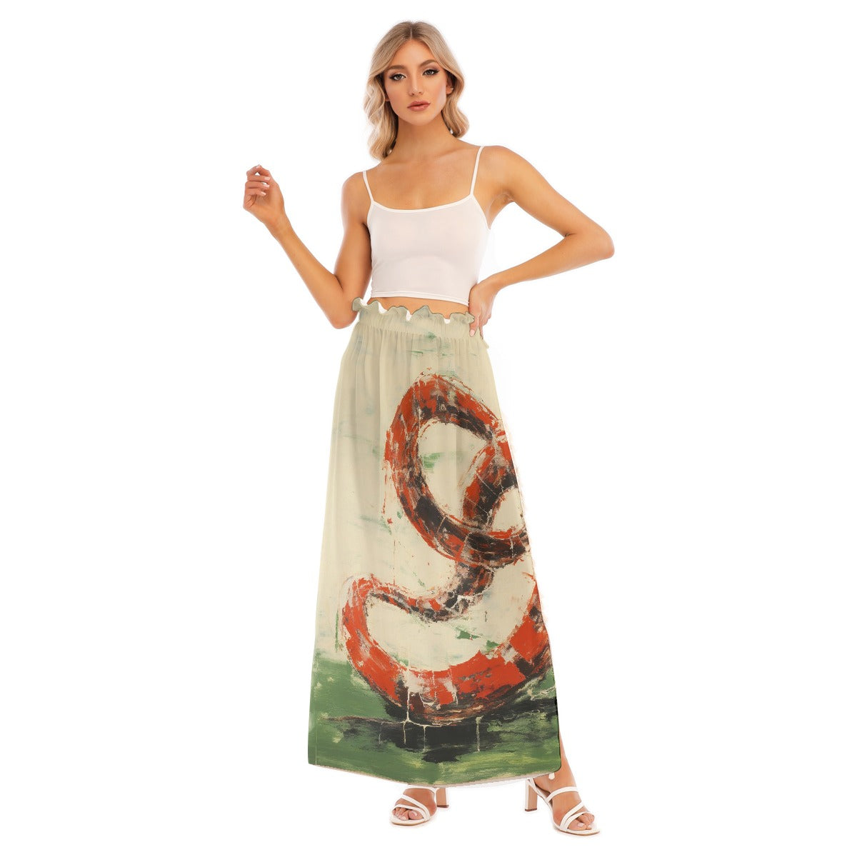 All-Over Print Women's Side Split Skirt