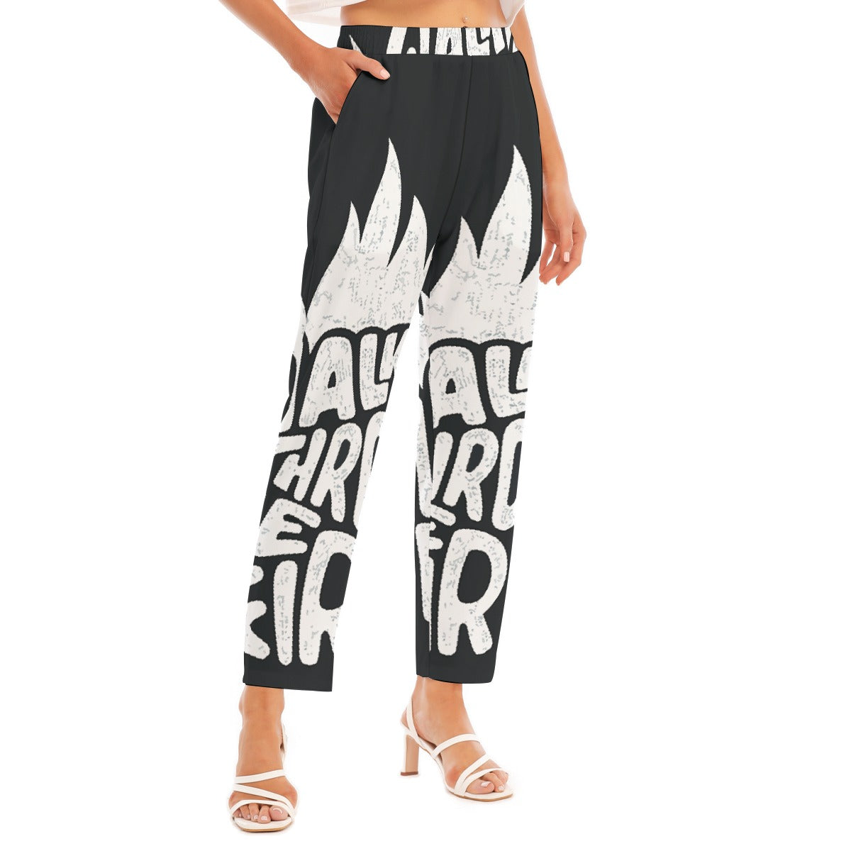 All-Over Print Women's Loose Straight-leg Pants