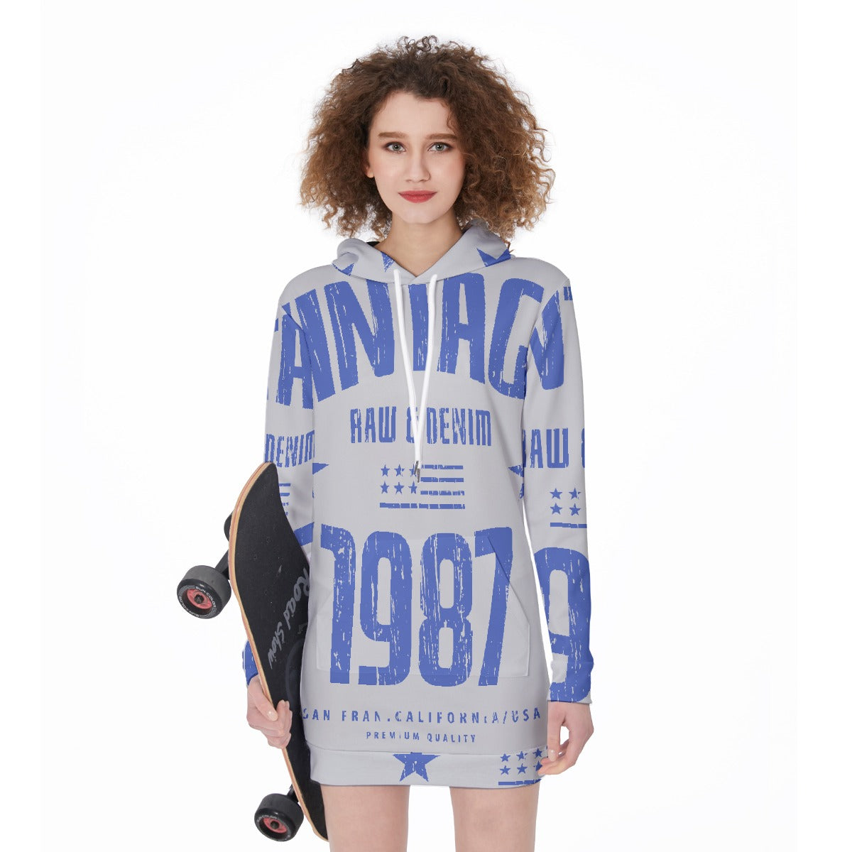 All-Over Print Women's Long Hoodie