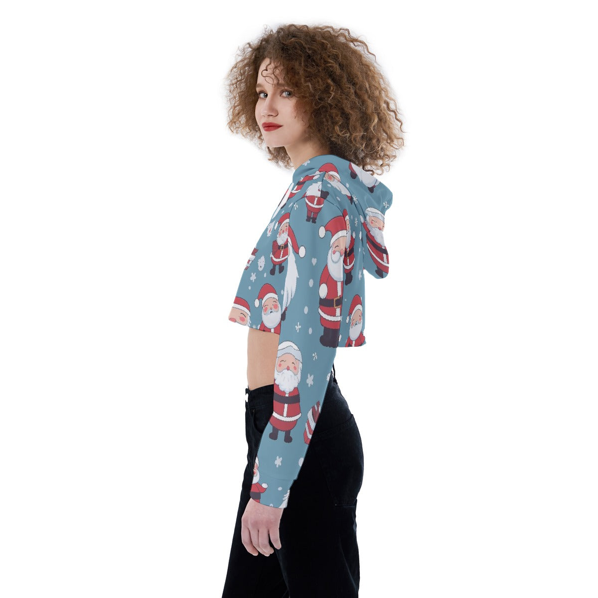 All-Over Print Women's Crop Top Hoodie