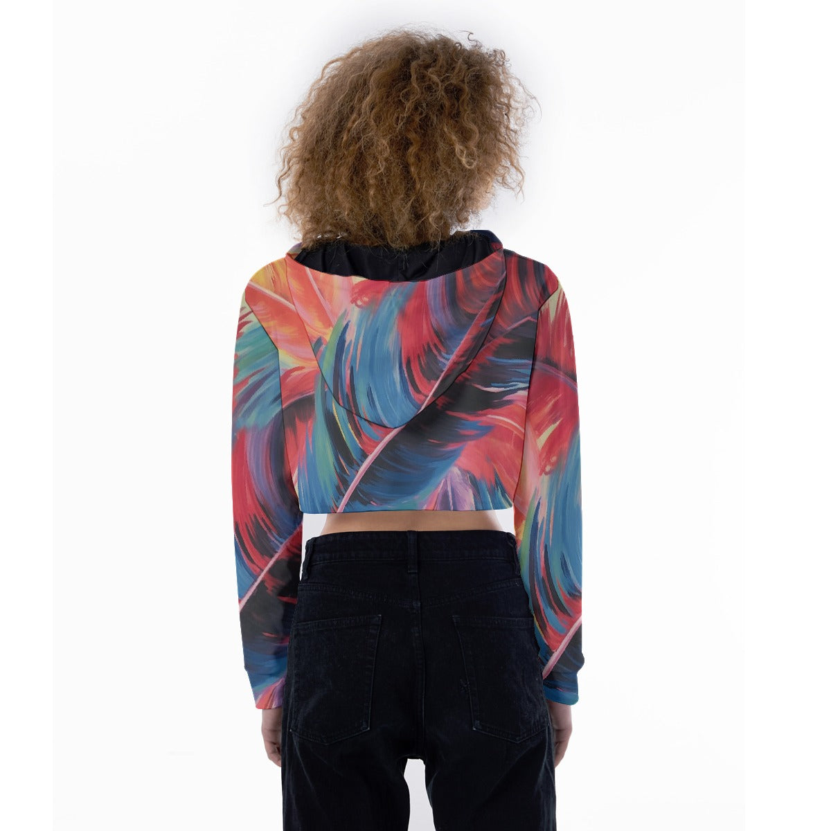 All-Over Print Women's Crop Top Hoodie