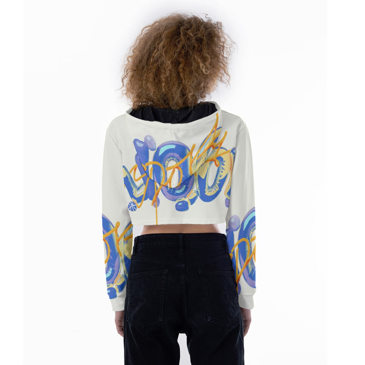 All-Over Print Women's Crop Top Hoodie