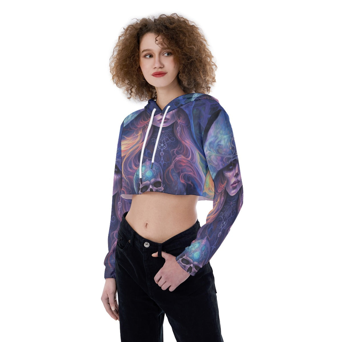 All-Over Print Women's Crop Top Hoodie