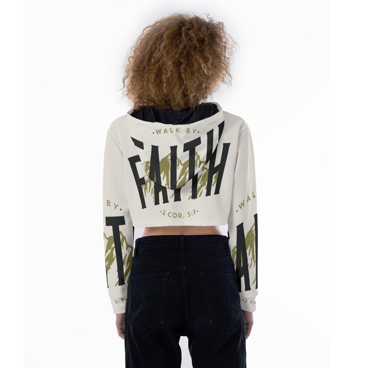 All-Over Print Women's Crop Top Hoodie