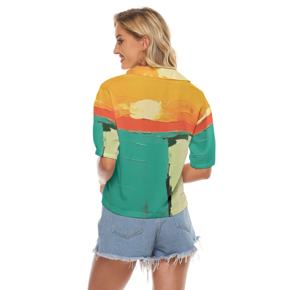 All-Over Print Women's V-neck Shirts