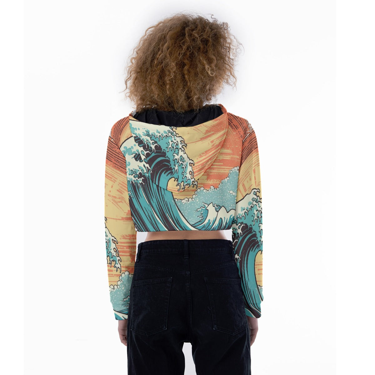 All-Over Print Women's Crop Top Hoodie