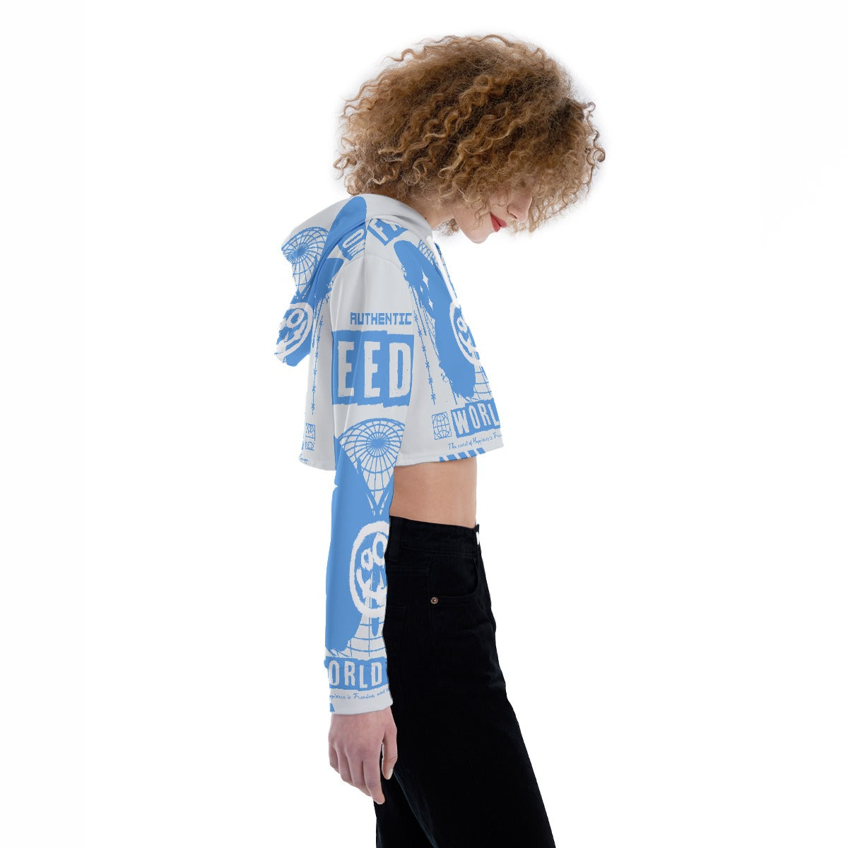 All-Over Print Women's Crop Top Hoodie