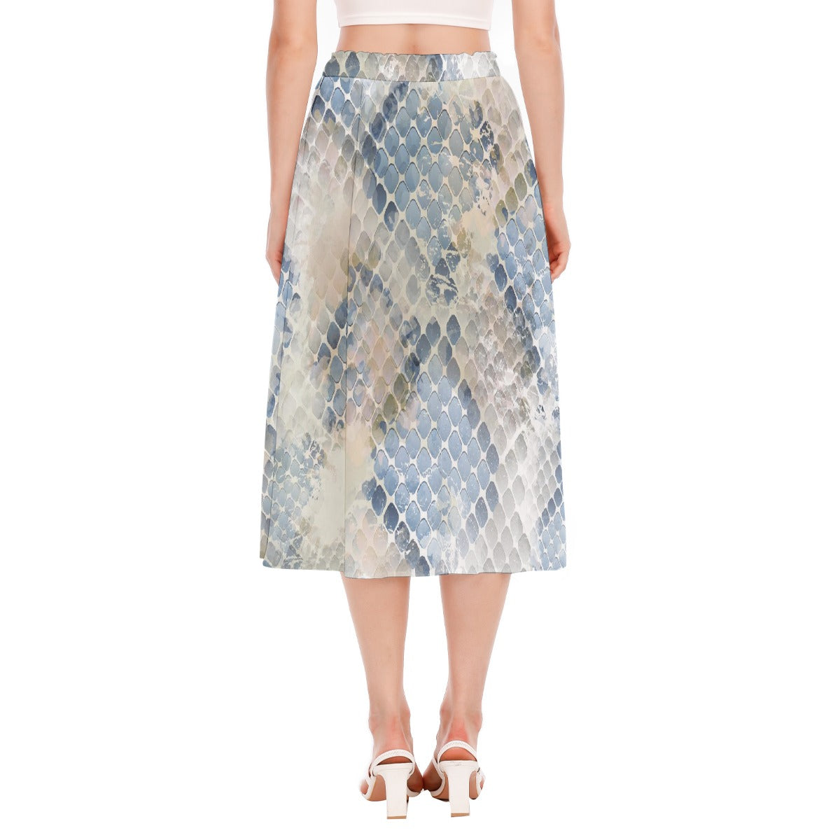 All-Over Print Women's Long Section Chiffon Skirt