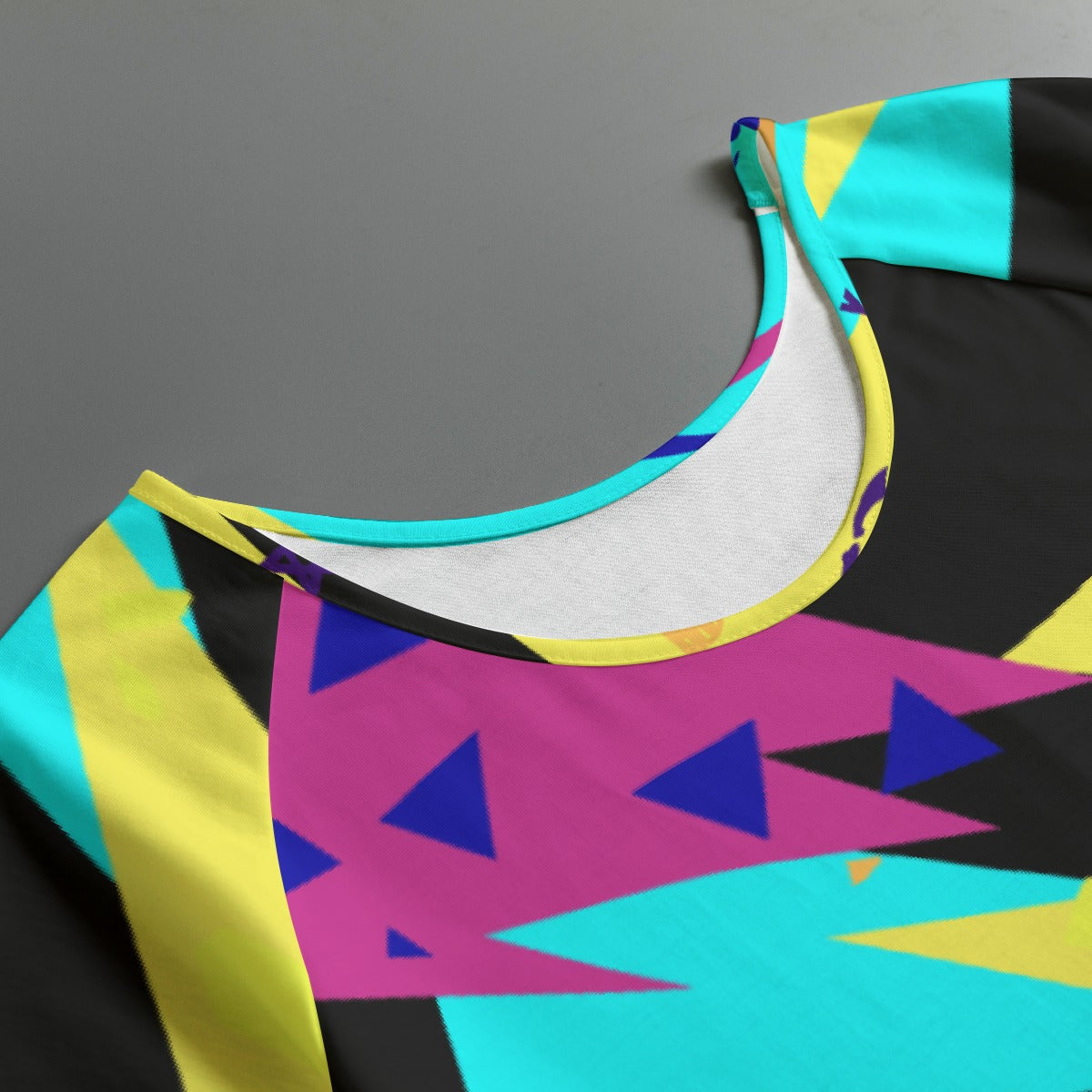 All-Over Print Women's Round Neck T-shirt With Raglan Sleeve