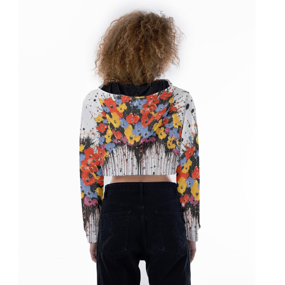 All-Over Print Women's Crop Top Hoodie