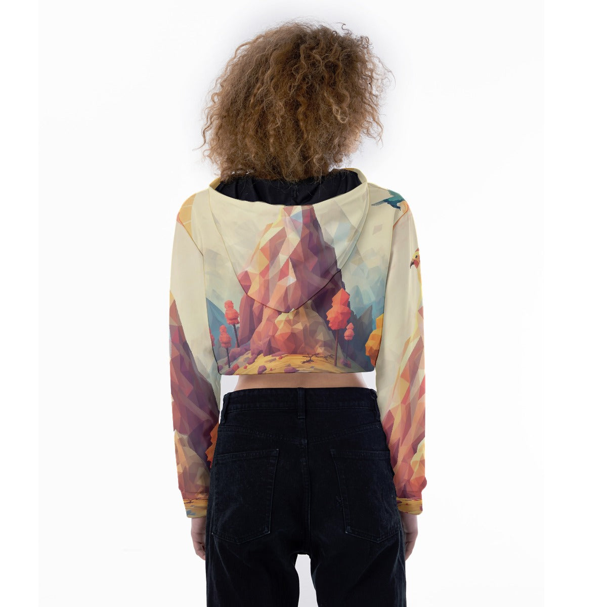 All-Over Print Women's Crop Top Hoodie