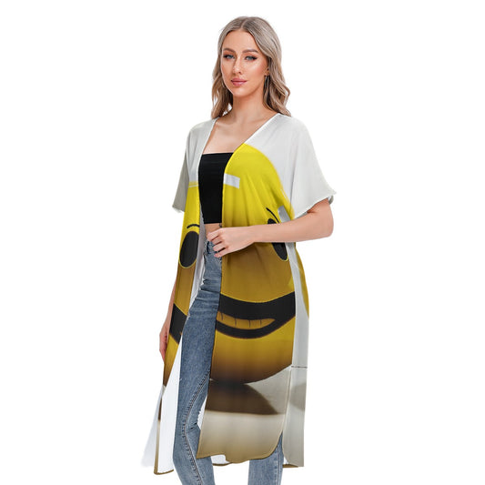 All-Over Print Women's Short Sleeve Cardigan