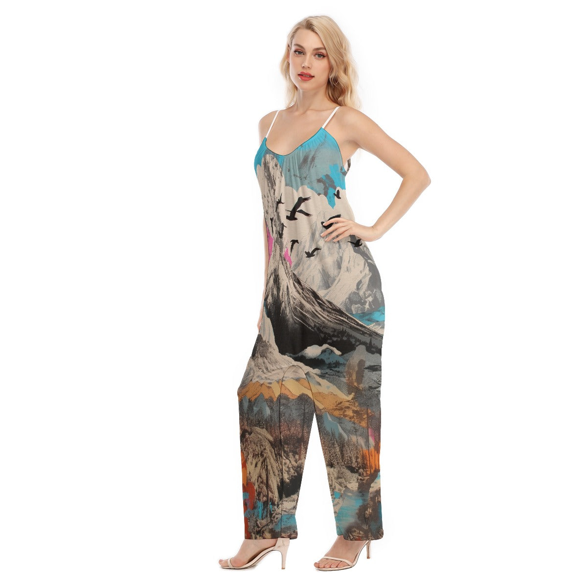 All-Over Print Women's Loose Cami Jumpsuit