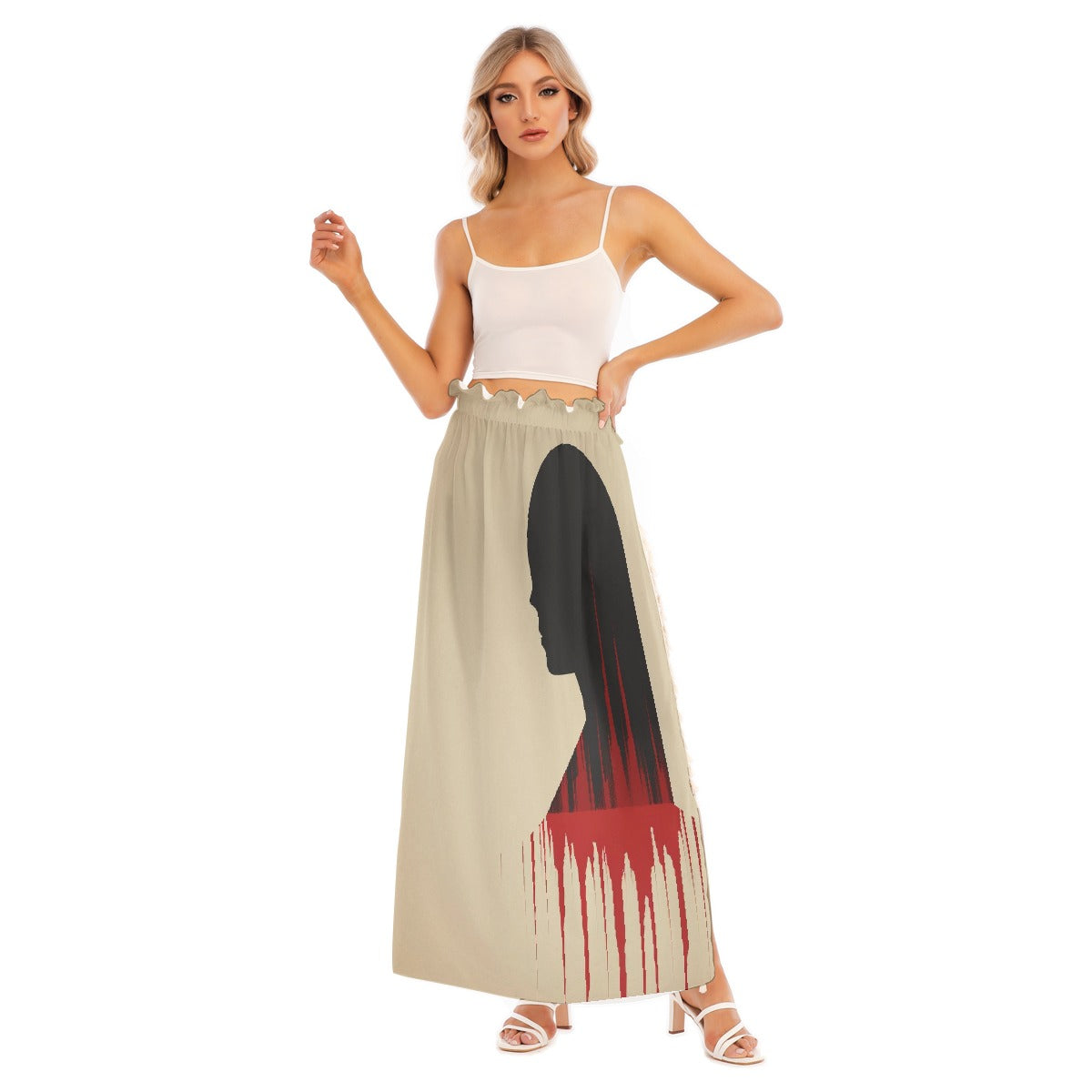 All-Over Print Women's Side Split Skirt
