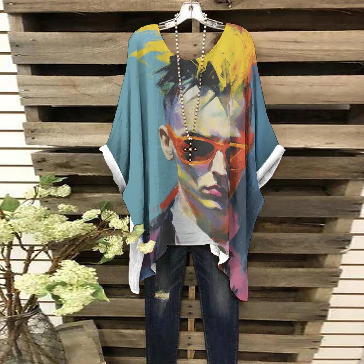 All-Over Print Women's Bat Sleeve Shirt