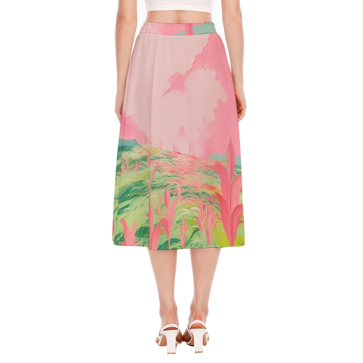 All-Over Print Women's Long Section Chiffon Skirt