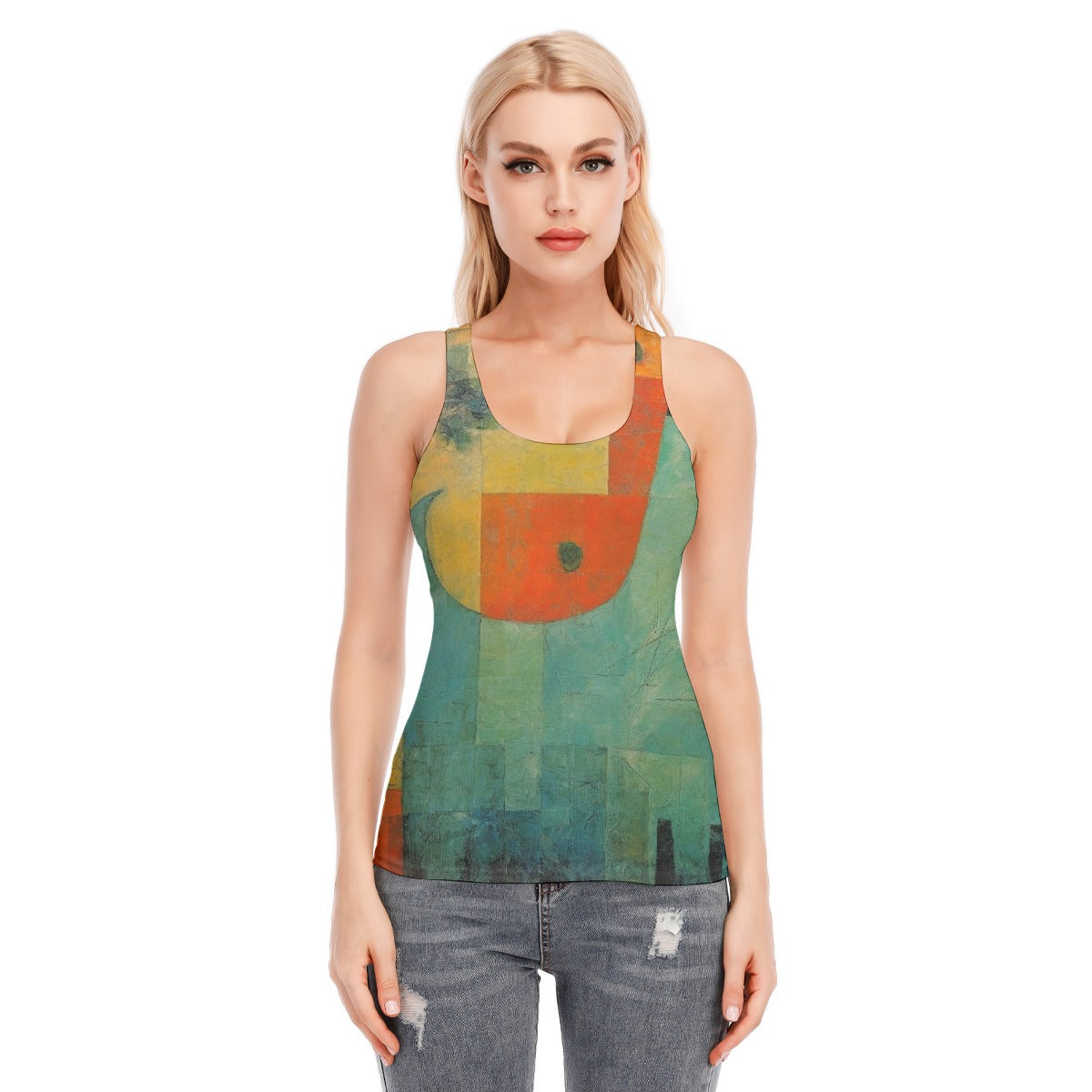 All-Over Print Women's Racer Vest | 190GSM Cotton