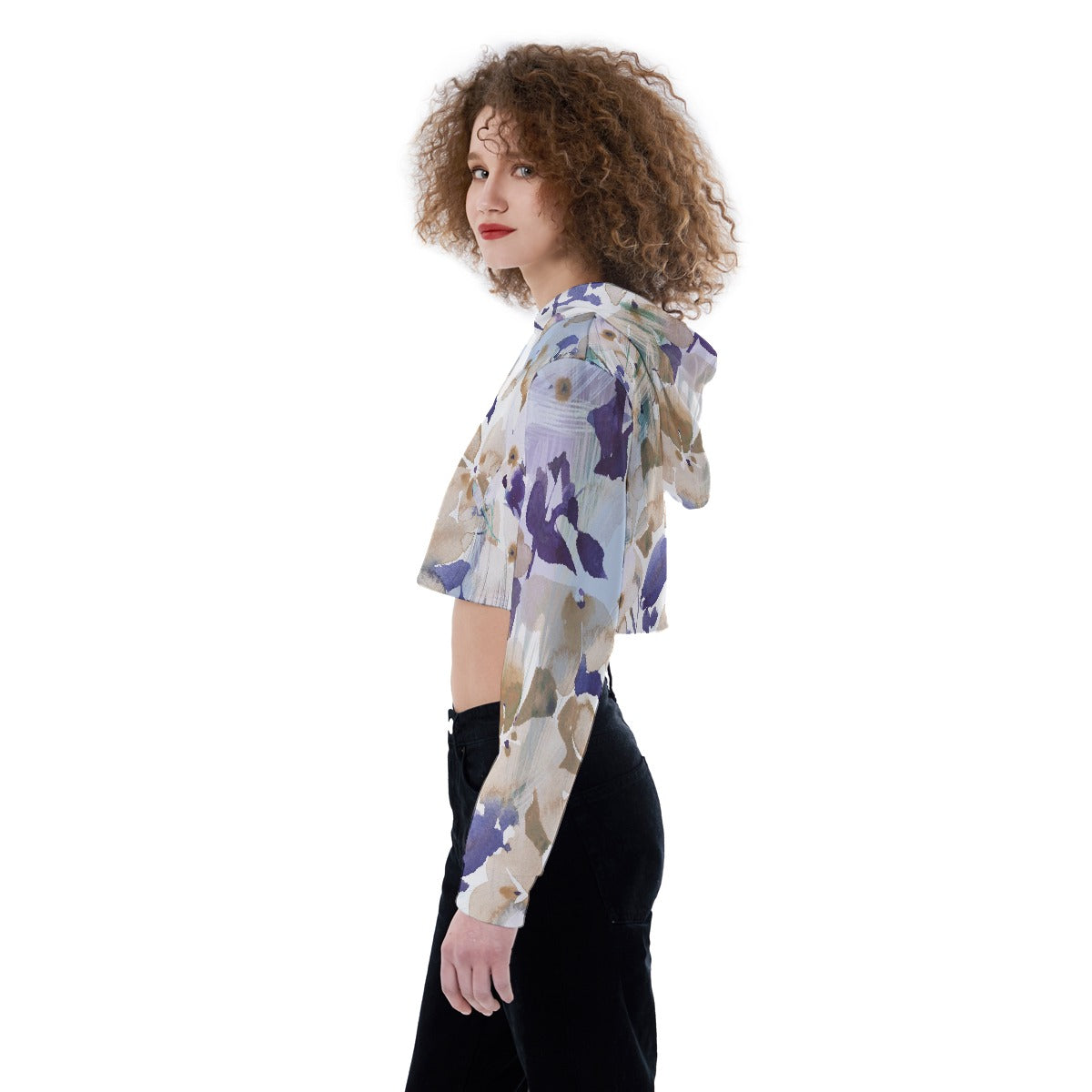 All-Over Print Women's Crop Top Hoodie