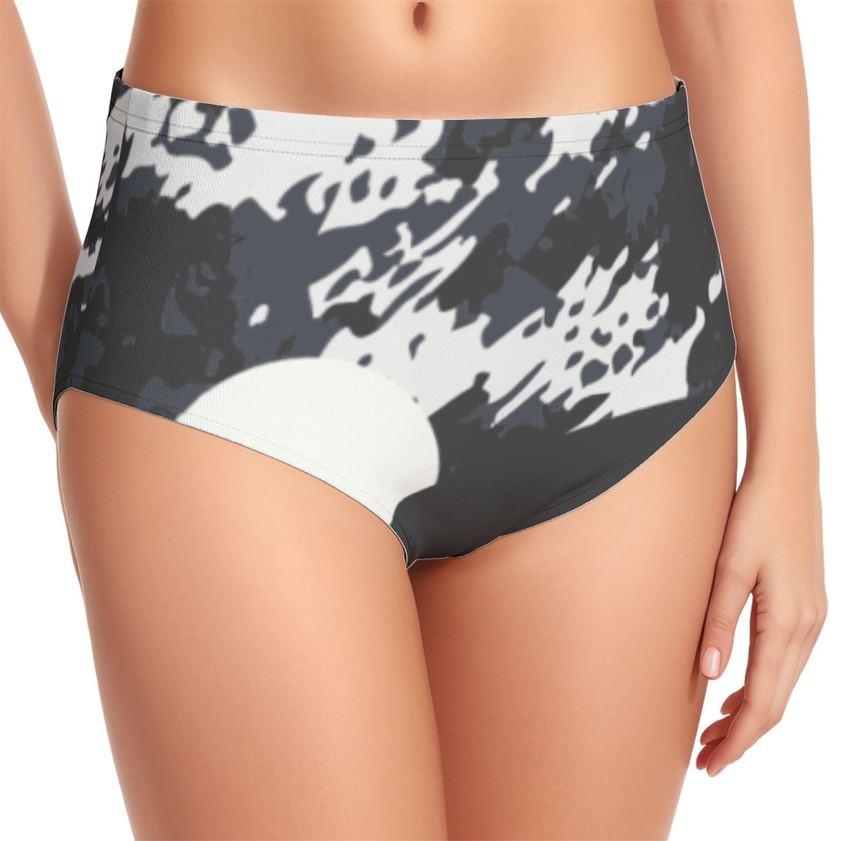 All-Over Print Women's Swimsuit Set With Halter