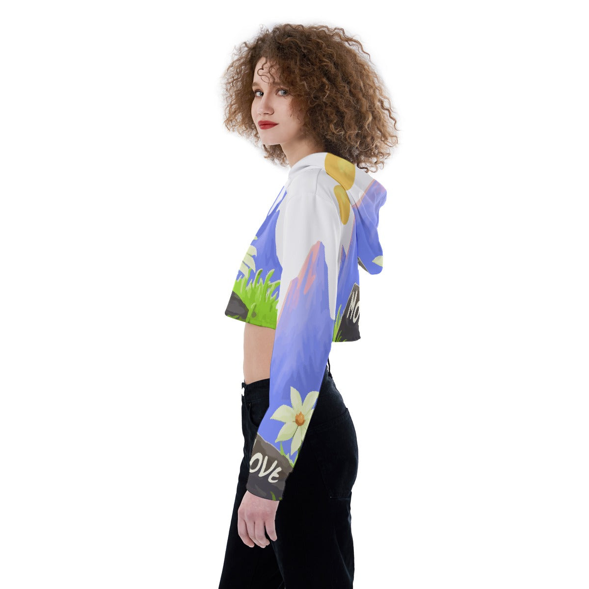 All-Over Print Women's Crop Top Hoodie