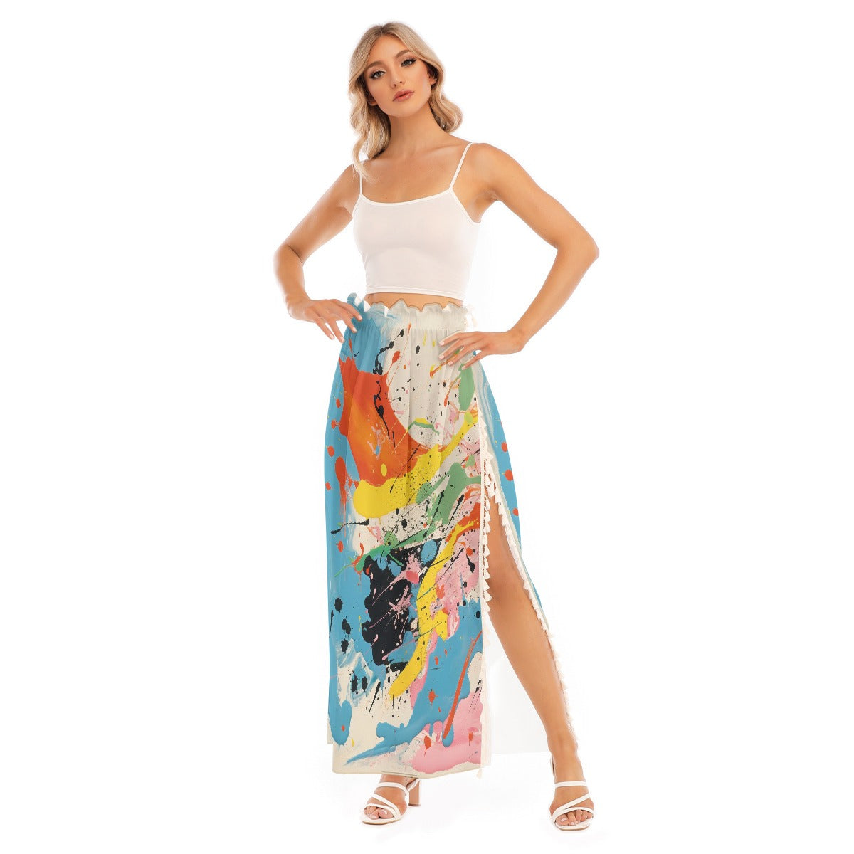 All-Over Print Women's Side Split Skirt