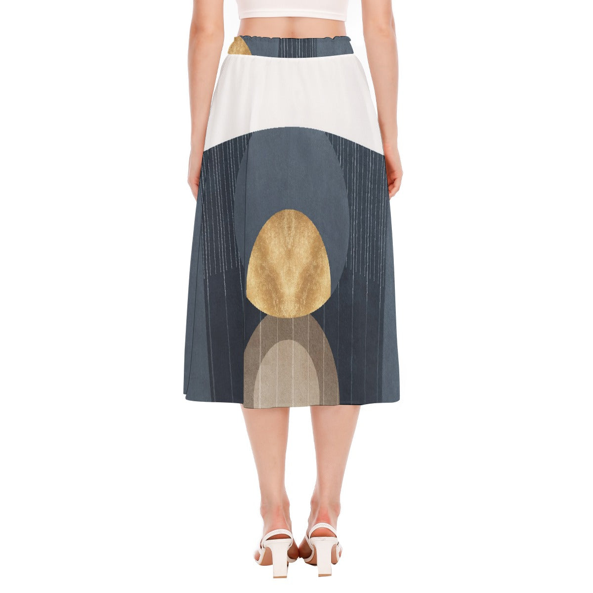 All-Over Print Women's Long Section Chiffon Skirt