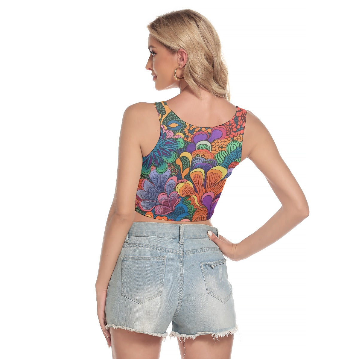 All-Over Print Women's Sport Crop Tank Top