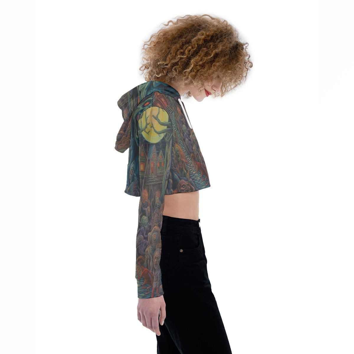 All-Over Print Women's Crop Top Hoodie