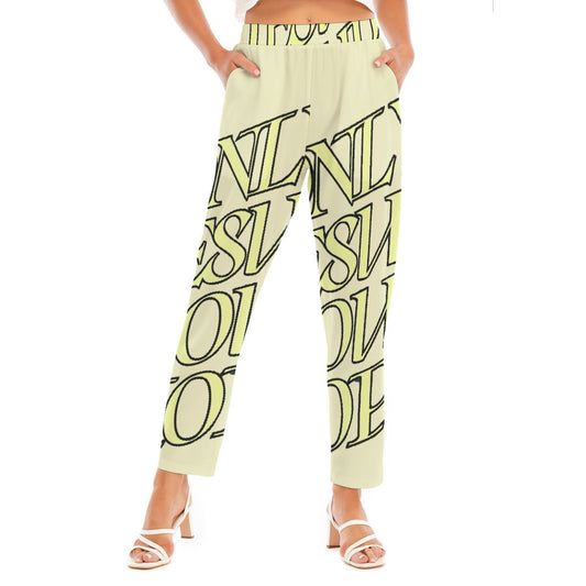 All-Over Print Women's Loose Straight-leg Pants