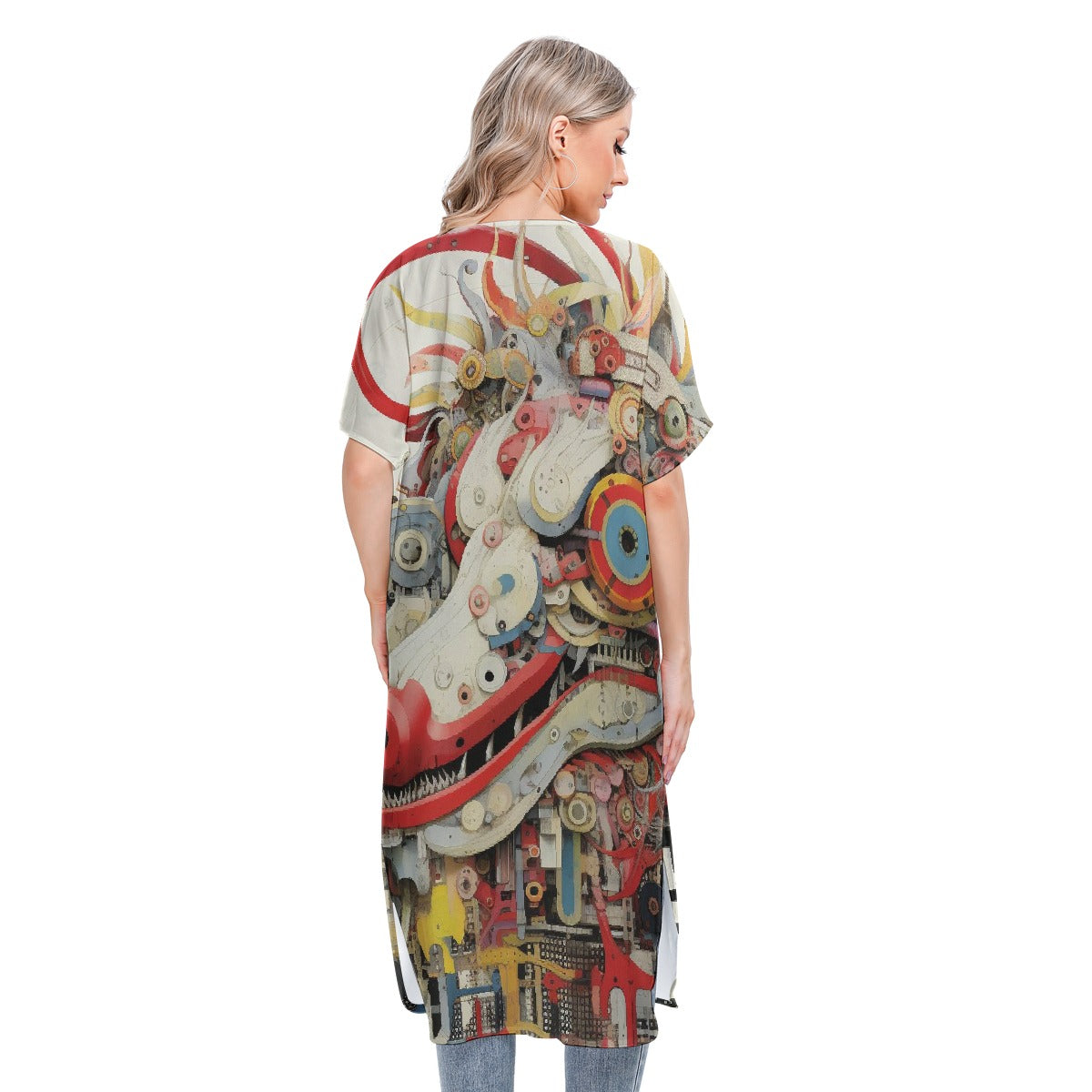 All-Over Print Women's Short Sleeve Cardigan