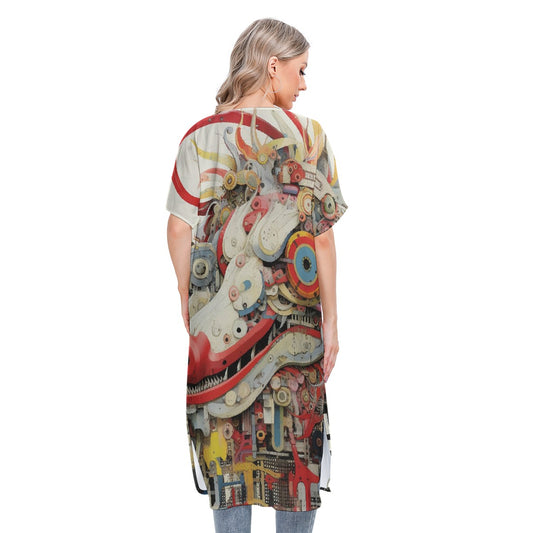 All-Over Print Women's Short Sleeve Cardigan