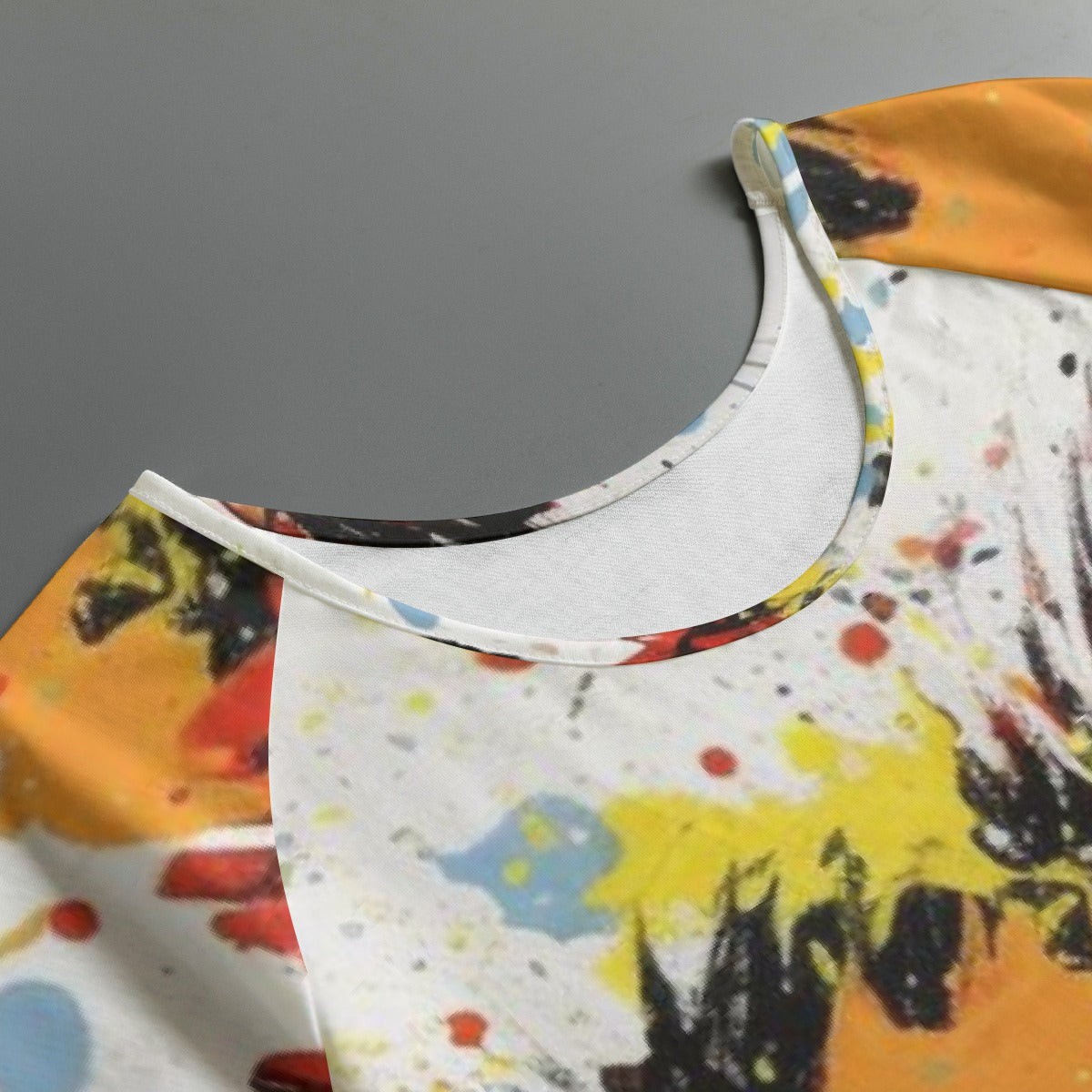 All-Over Print Women's Round Neck T-shirt With Raglan Sleeve