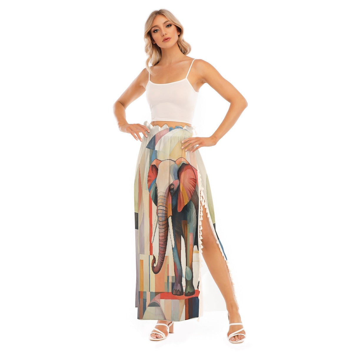 All-Over Print Women's Side Split Skirt