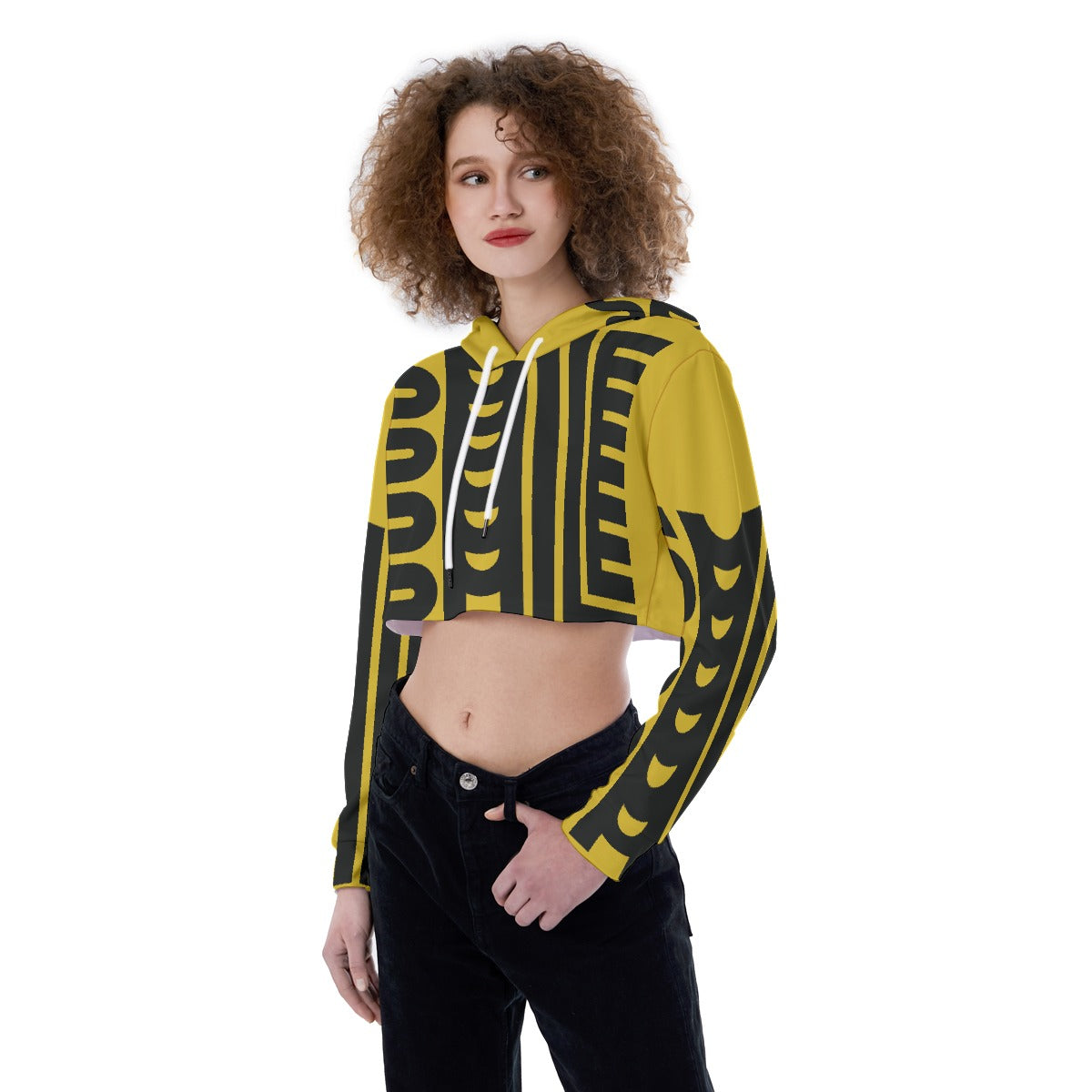 All-Over Print Women's Crop Top Hoodie