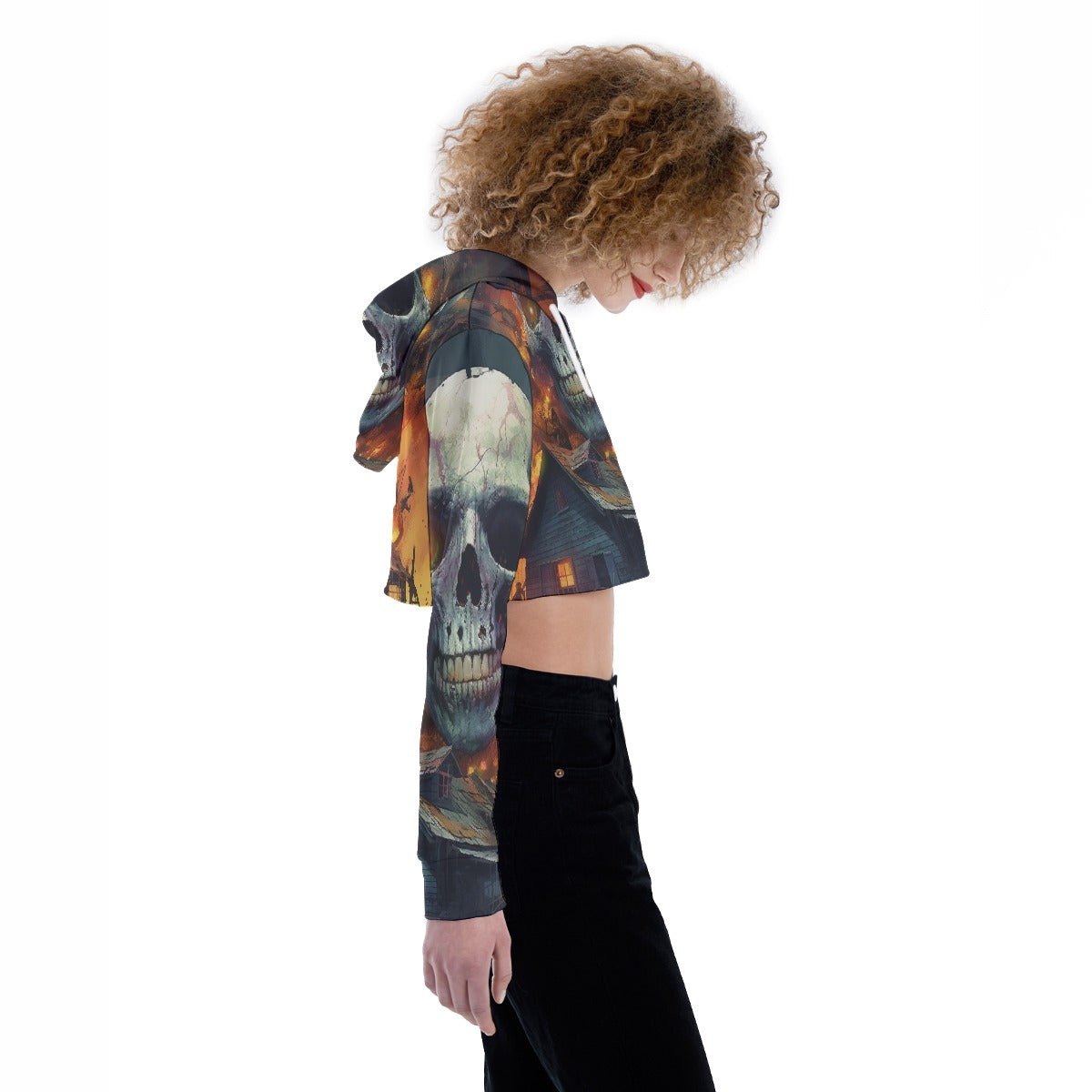 All-Over Print Women's Crop Top Hoodie