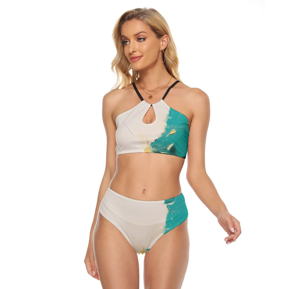 All-Over Print Women's Cami Keyhole One-piece Swimsuit